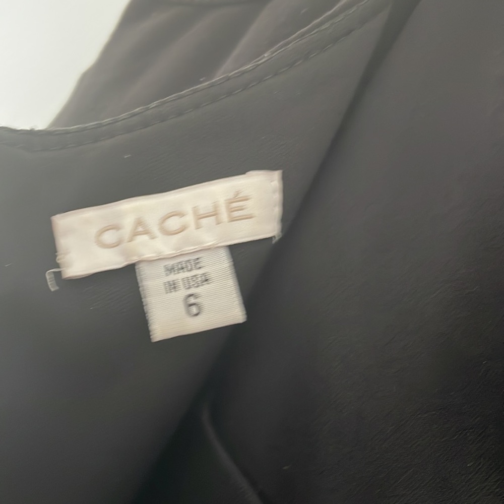 Cache Black And Silver Sequence Evening Gown Ruch… - image 5